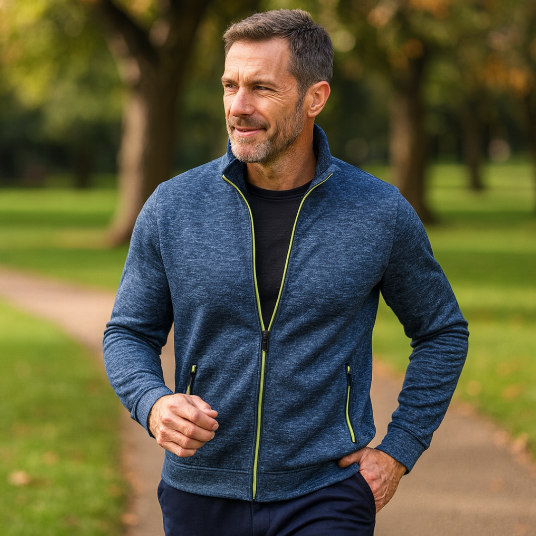 Athletic Zip-Up Jacket for Men | Lightweight Stand Collar Style