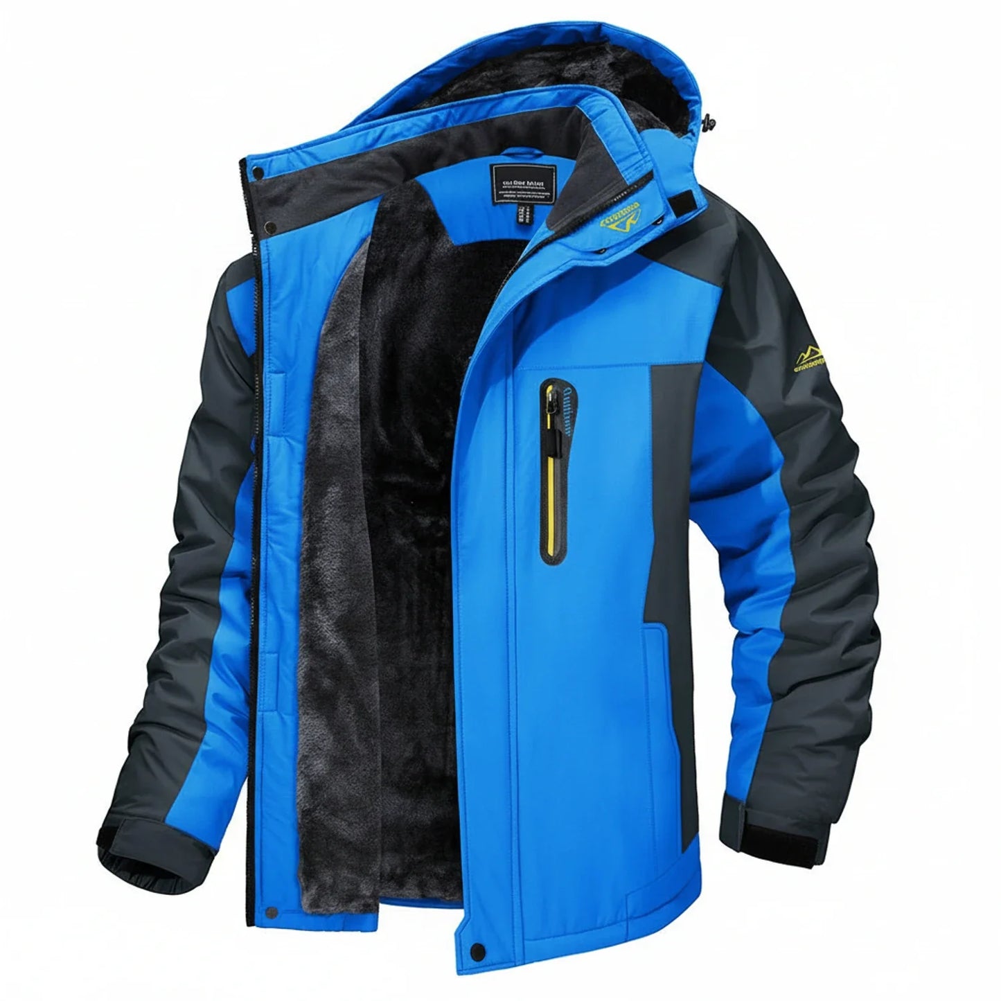 All-Weather Hooded Outdoor Jacket for Men | Insulated Zip-Up Design