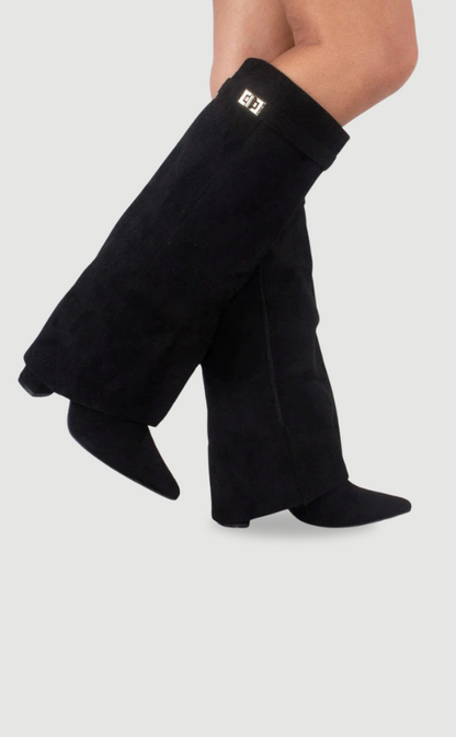 Stylish Knee High Boots for Women | Sleek Pointed Toe & Comfortable Low Heel
