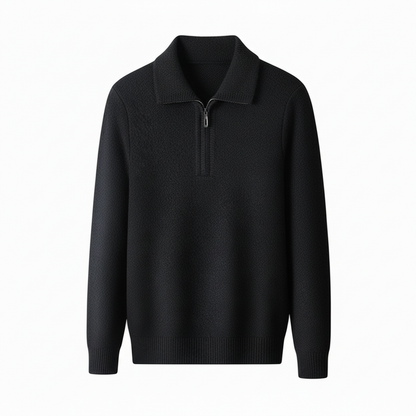 Classic Knitted Polo for Men | Half Zip Collar Sweater