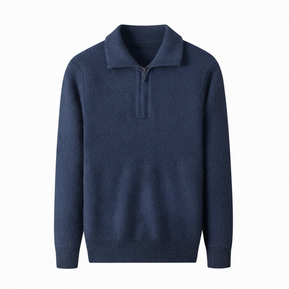 Classic Knitted Polo for Men | Half Zip Collar Sweater