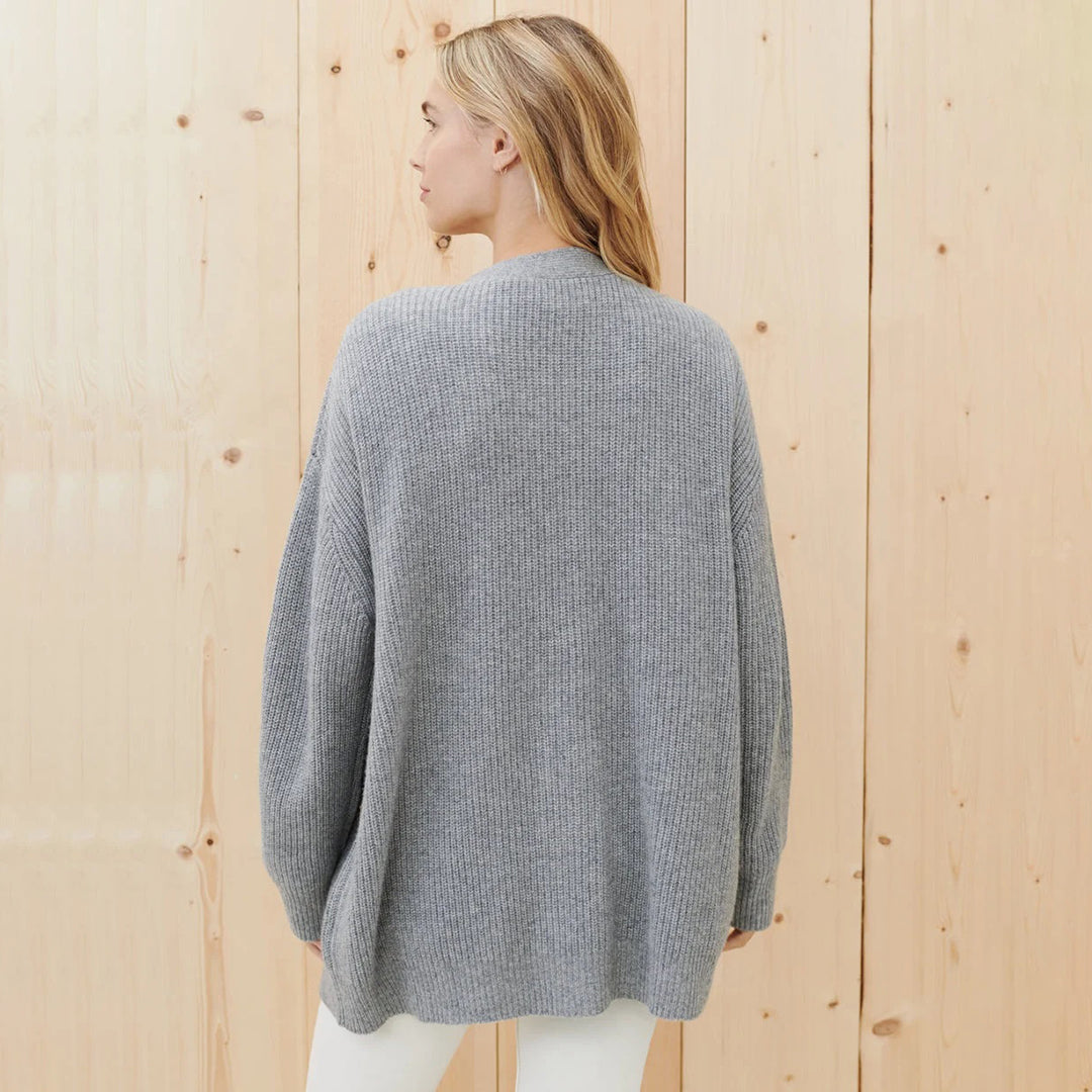 Stylish Longline Cardigan for Women | Soft Ribbed Knit & Oversized Relaxed Fit
