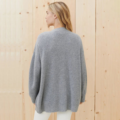 Stylish Longline Cardigan for Women | Soft Ribbed Knit & Oversized Relaxed Fit