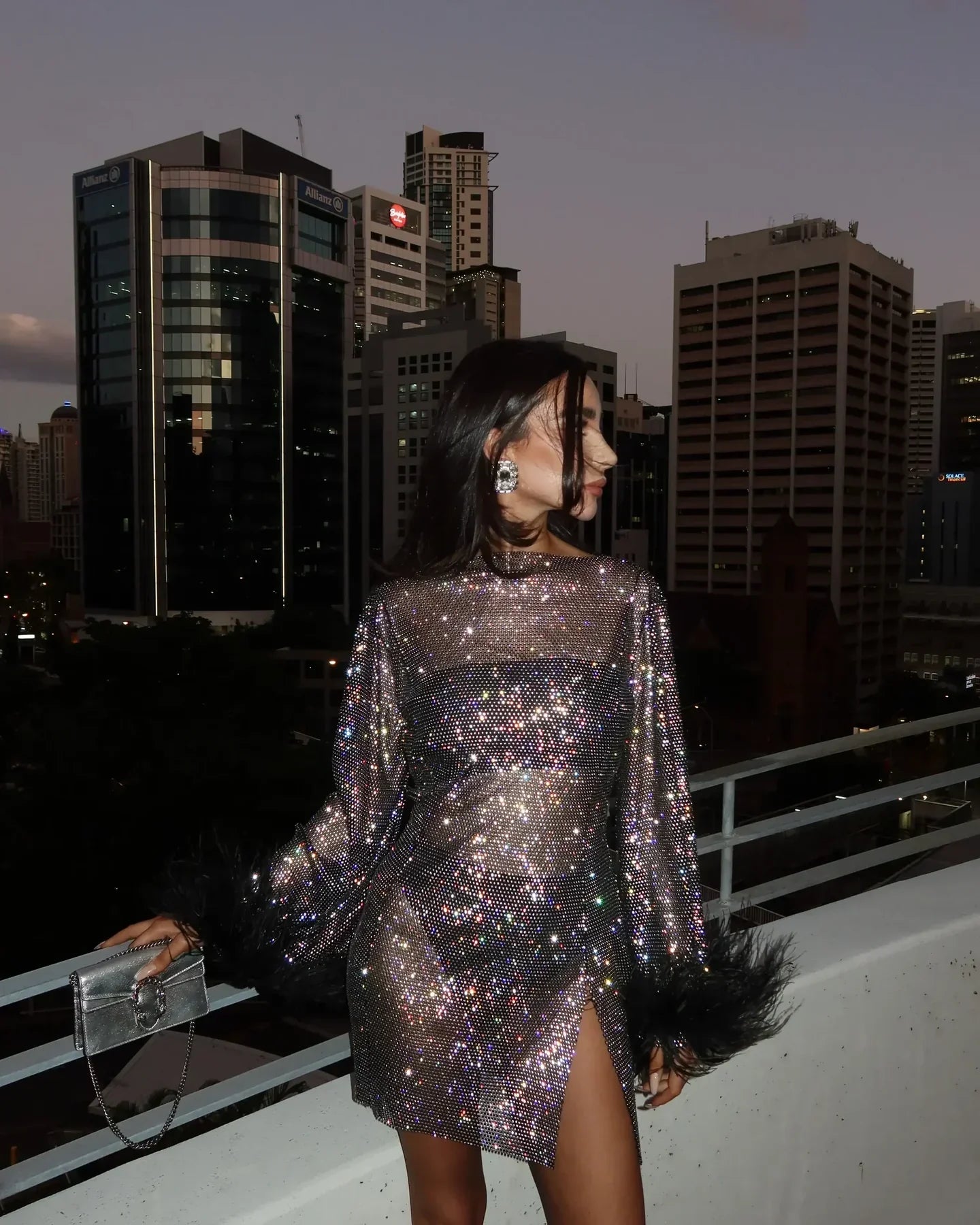 Stylish Party Dress for Women | Sparkly Statement Look & Flattering Mini Fit