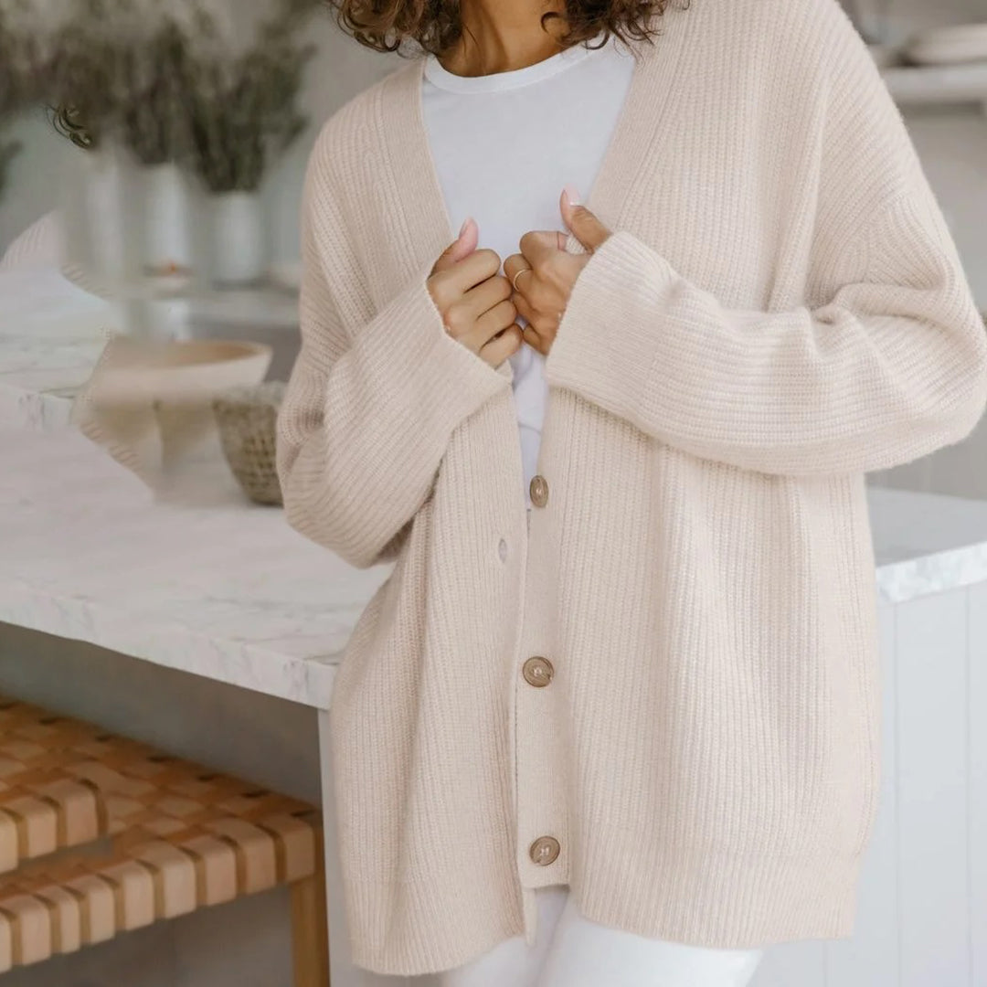 Stylish Longline Cardigan for Women | Soft Ribbed Knit & Oversized Relaxed Fit