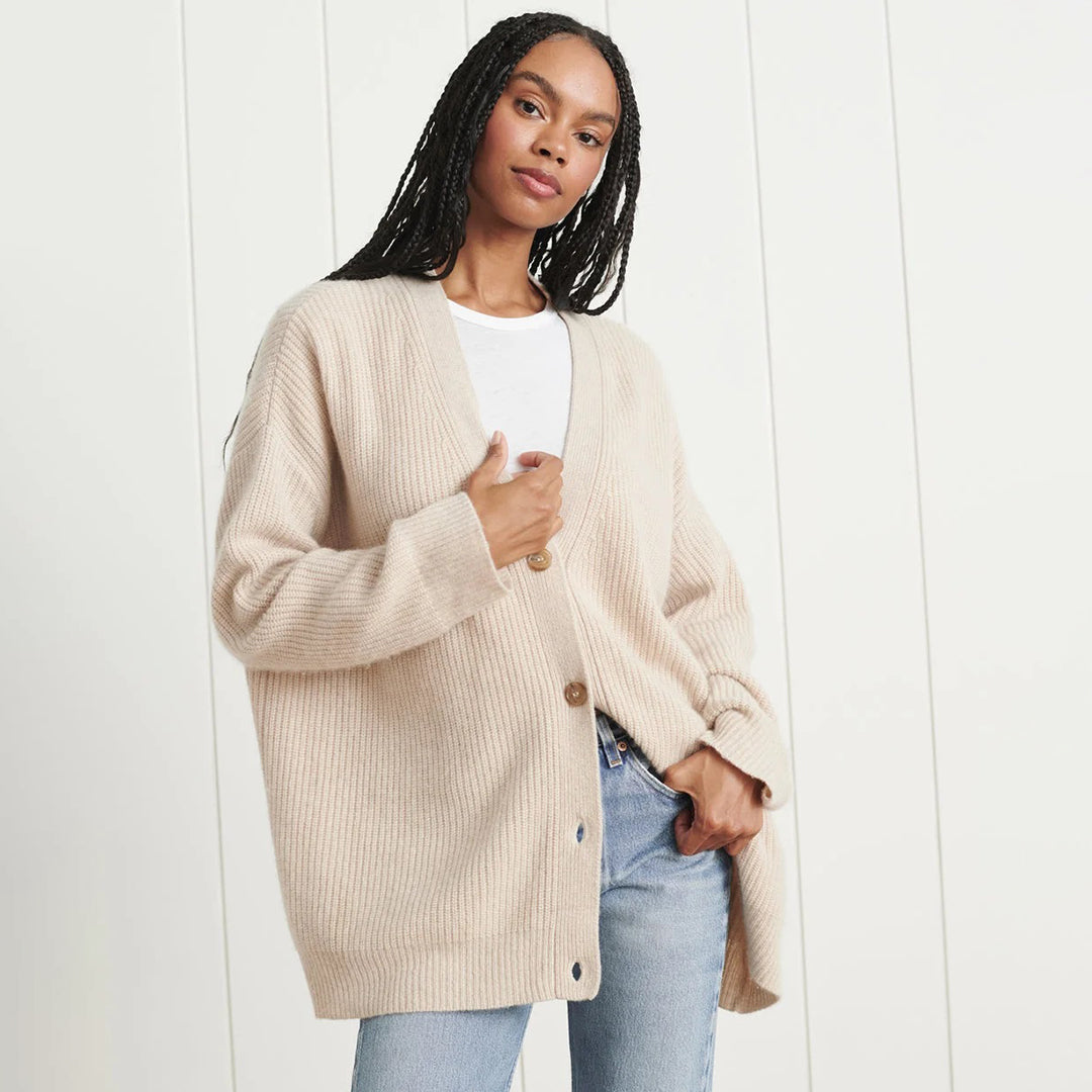 Stylish Longline Cardigan for Women | Soft Ribbed Knit & Oversized Relaxed Fit