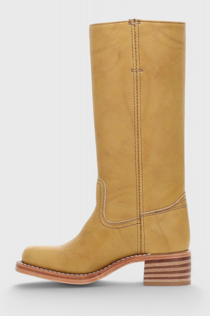 Modern Knee High Boots for Women | Sleek Western-Inspired Style & Comfortable Block Heel
