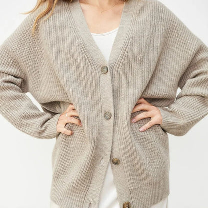 Stylish Longline Cardigan for Women | Soft Ribbed Knit & Oversized Relaxed Fit