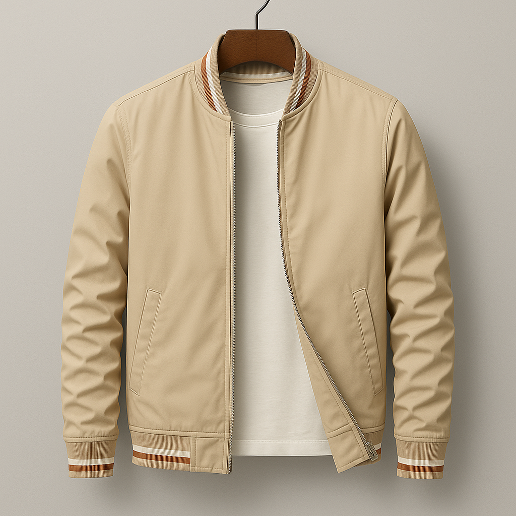Stylish Bomber Jacket for Men | Lightweight Zip-Up Layer & Comfortable Regular Fit