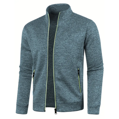 Athletic Zip-Up Jacket for Men | Lightweight Stand Collar Style