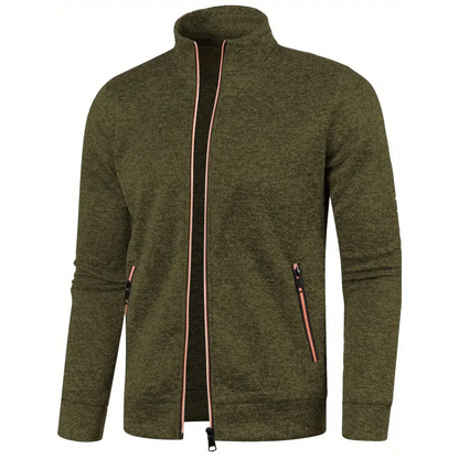 Athletic Zip-Up Jacket for Men | Lightweight Stand Collar Style