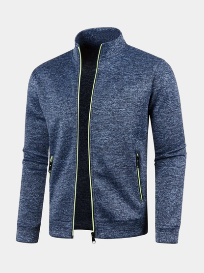 Athletic Zip-Up Jacket for Men | Lightweight Stand Collar Style