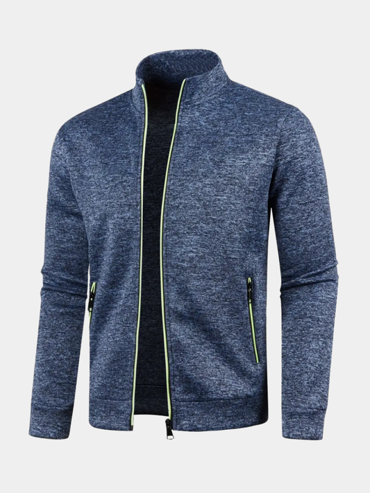Athletic Zip-Up Jacket for Men | Lightweight Stand Collar Style