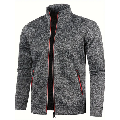 Athletic Zip-Up Jacket for Men | Lightweight Stand Collar Style