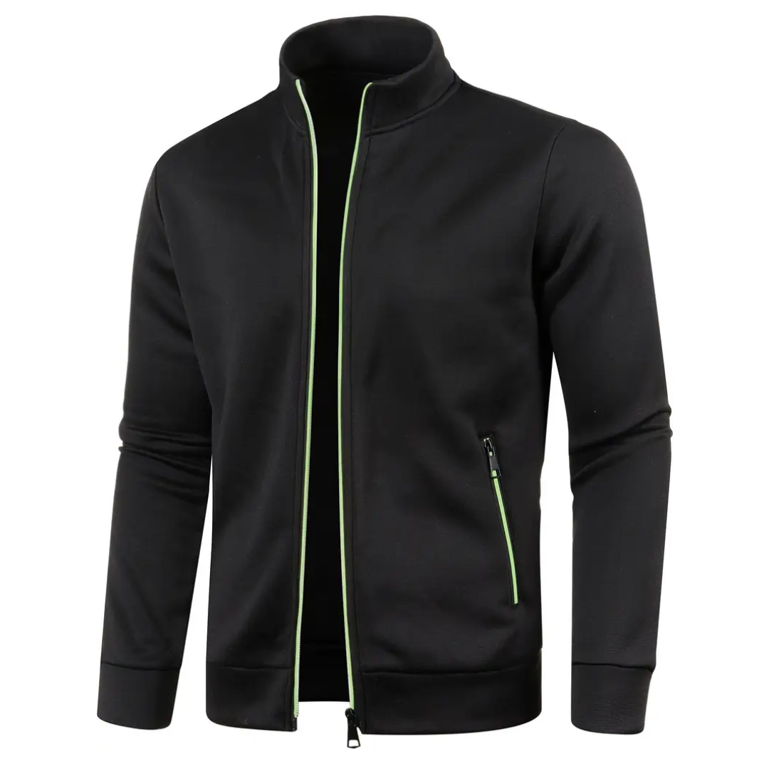 Athletic Zip-Up Jacket for Men | Lightweight Stand Collar Style
