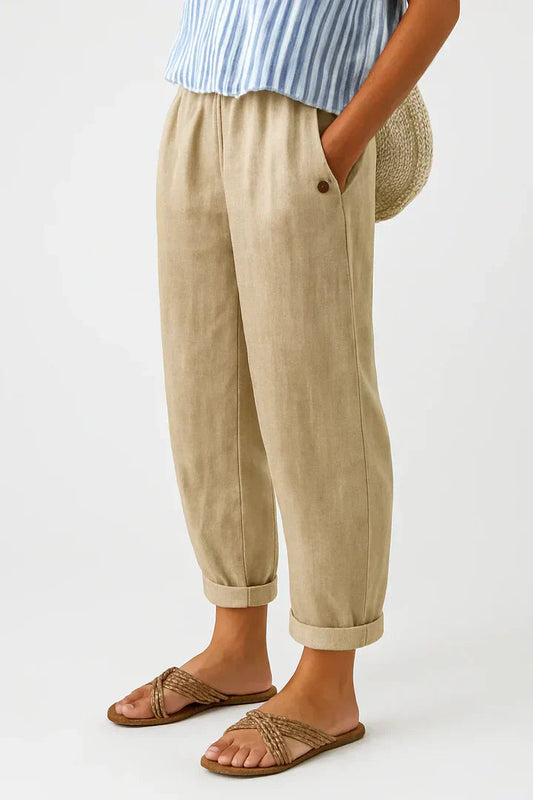 Relaxed Ankle Pants for Women | Lightweight Tapered Fit