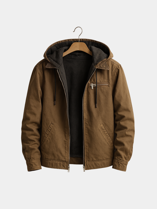 Hooded Zip Jacket for Men | Casual Utility Style