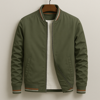 Stylish Bomber Jacket for Men | Lightweight Zip-Up Layer & Comfortable Regular Fit