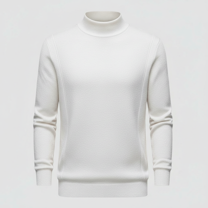 Classic High Neck Sweater for Men | Slim Silhouette Knit Pullover