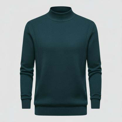 Classic High Neck Sweater for Men | Slim Silhouette Knit Pullover