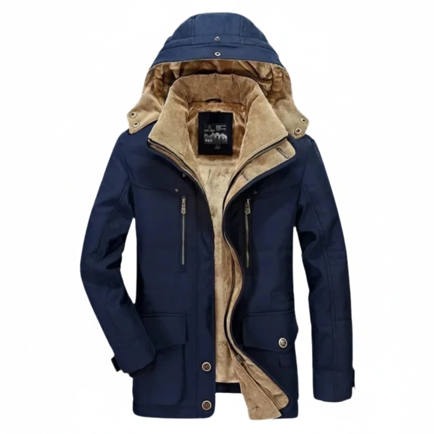 Insulated Hooded Parka for Men | Multi-Pocket Winter Jacket