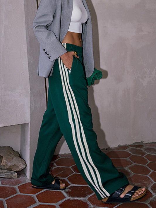 Sporty Lounge Pants for Women | Wide Leg Fit & Side Stripe Detail