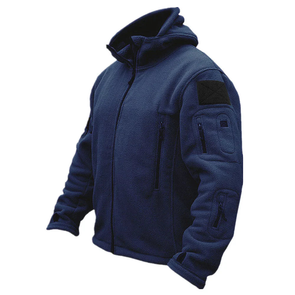 Tactical Fleece Zip Hoodie for Men | Functional Outdoor Design