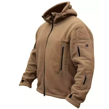 Tactical Fleece Zip Hoodie for Men | Functional Outdoor Design
