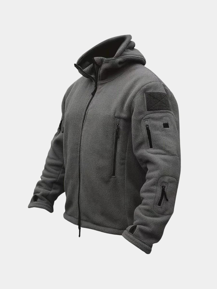 Tactical Fleece Zip Hoodie for Men | Functional Outdoor Design