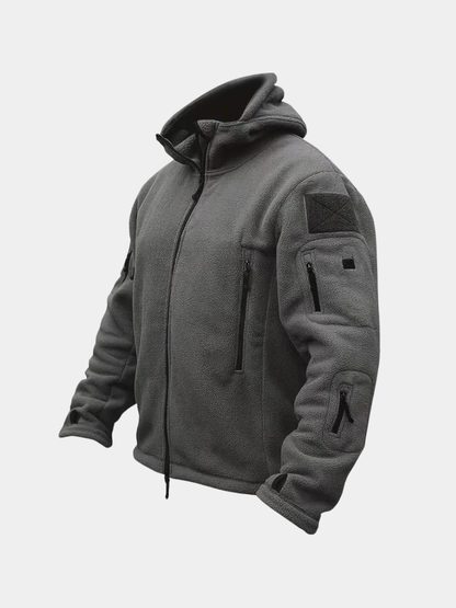 Tactical Fleece Zip Hoodie for Men | Functional Outdoor Design