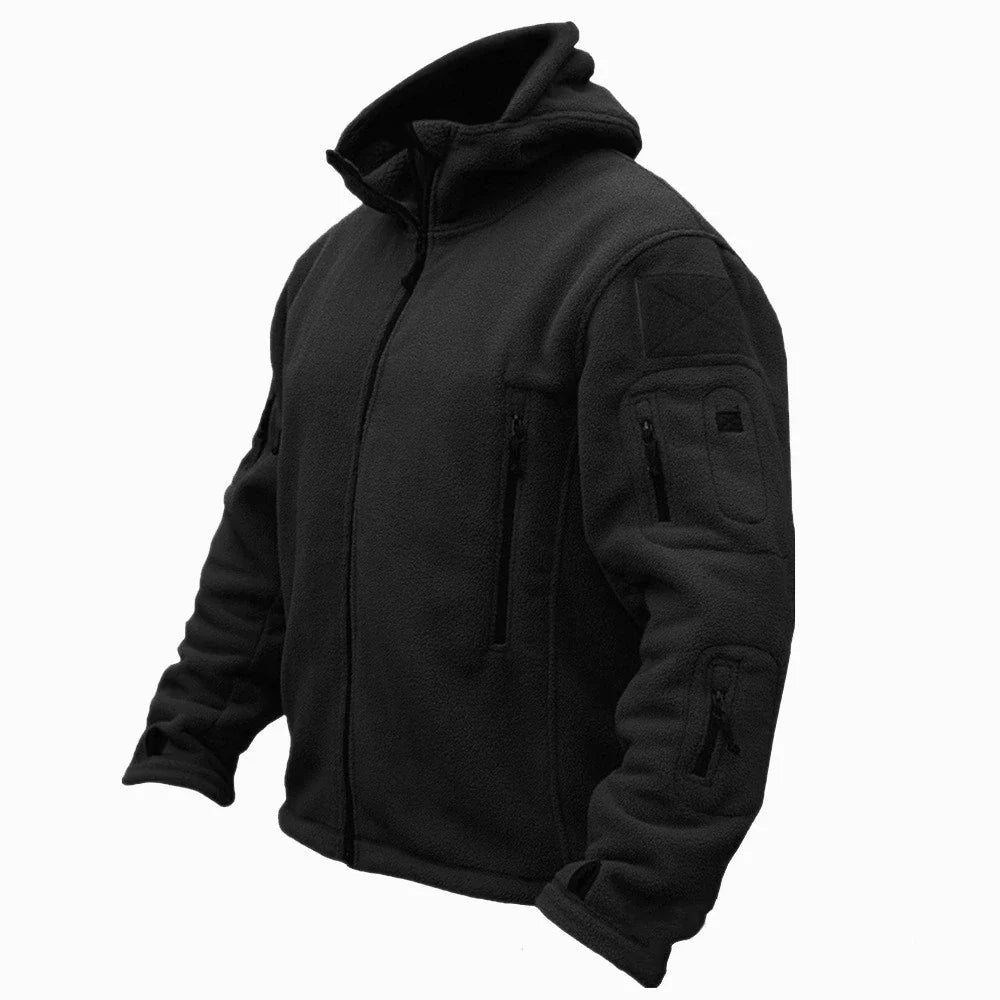 Tactical Fleece Zip Hoodie for Men | Functional Outdoor Design