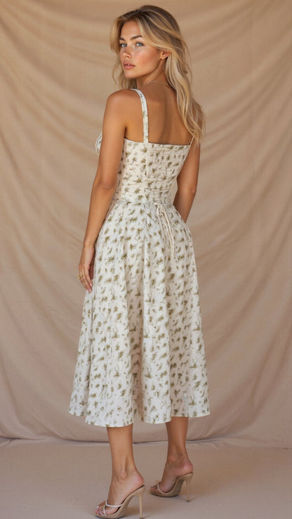 Stylish Midi Dress for Women | Flattering Bustier Fit & Elegant Side Slit