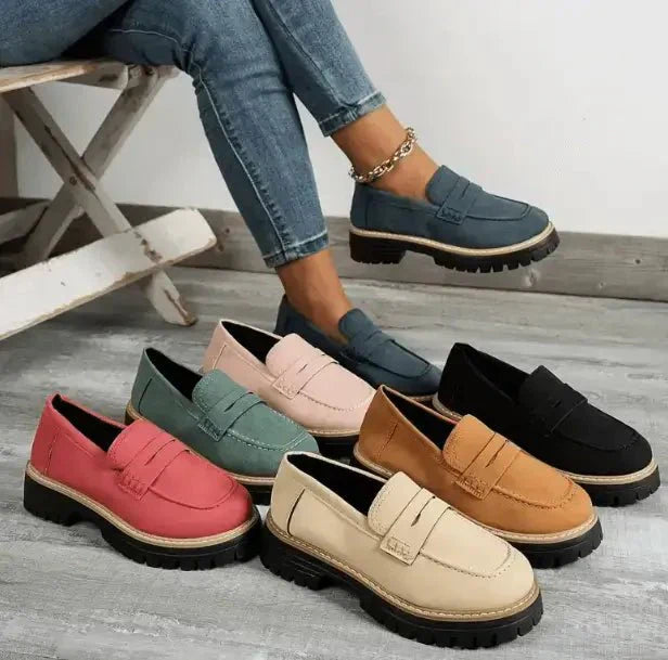 Stylish Loafers for Women | Chunky Sole Comfort & Classic Slip-On Fit