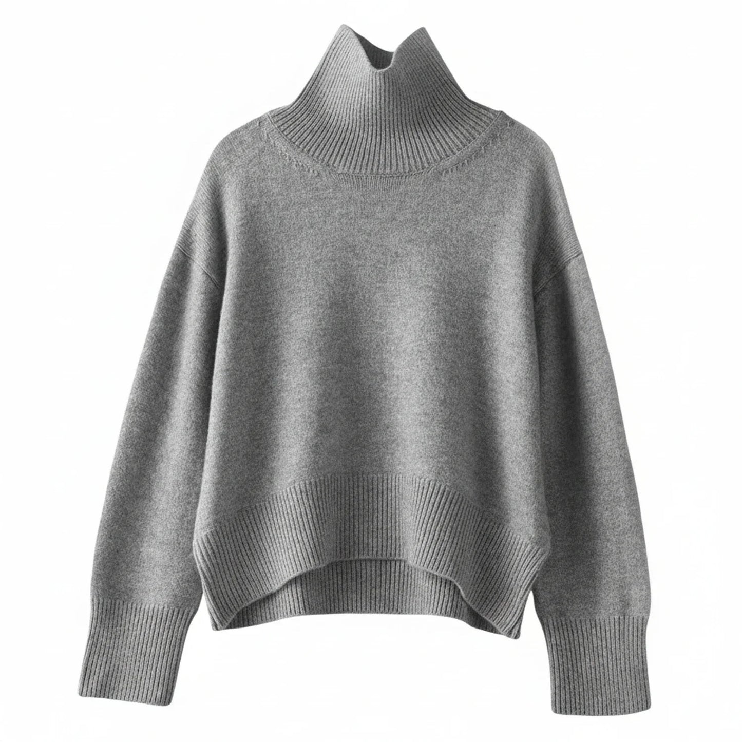Elegant Knit Sweater for Women | Oversized Turtleneck Design