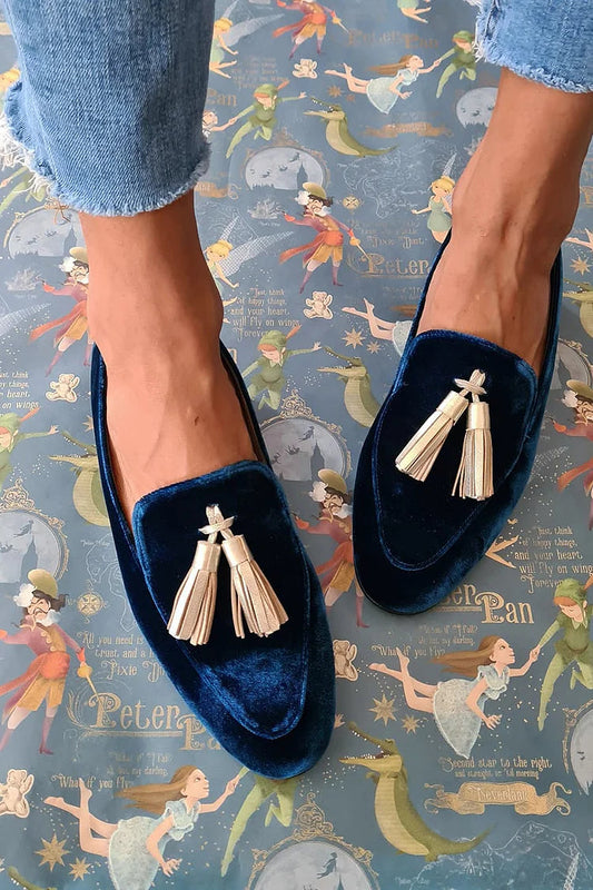 Velvet Tassel Loafers for Women | Elegant Slip-On Flats
