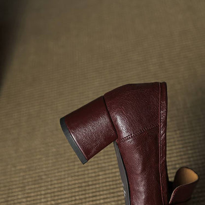 Classic Block Heel Loafers for Women | Timeless Slip-On Pumps