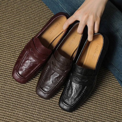 Classic Block Heel Loafers for Women | Timeless Slip-On Pumps