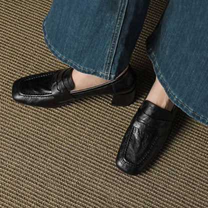 Classic Block Heel Loafers for Women | Timeless Slip-On Pumps