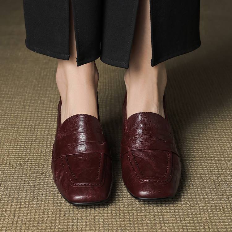 Classic Block Heel Loafers for Women | Timeless Slip-On Pumps