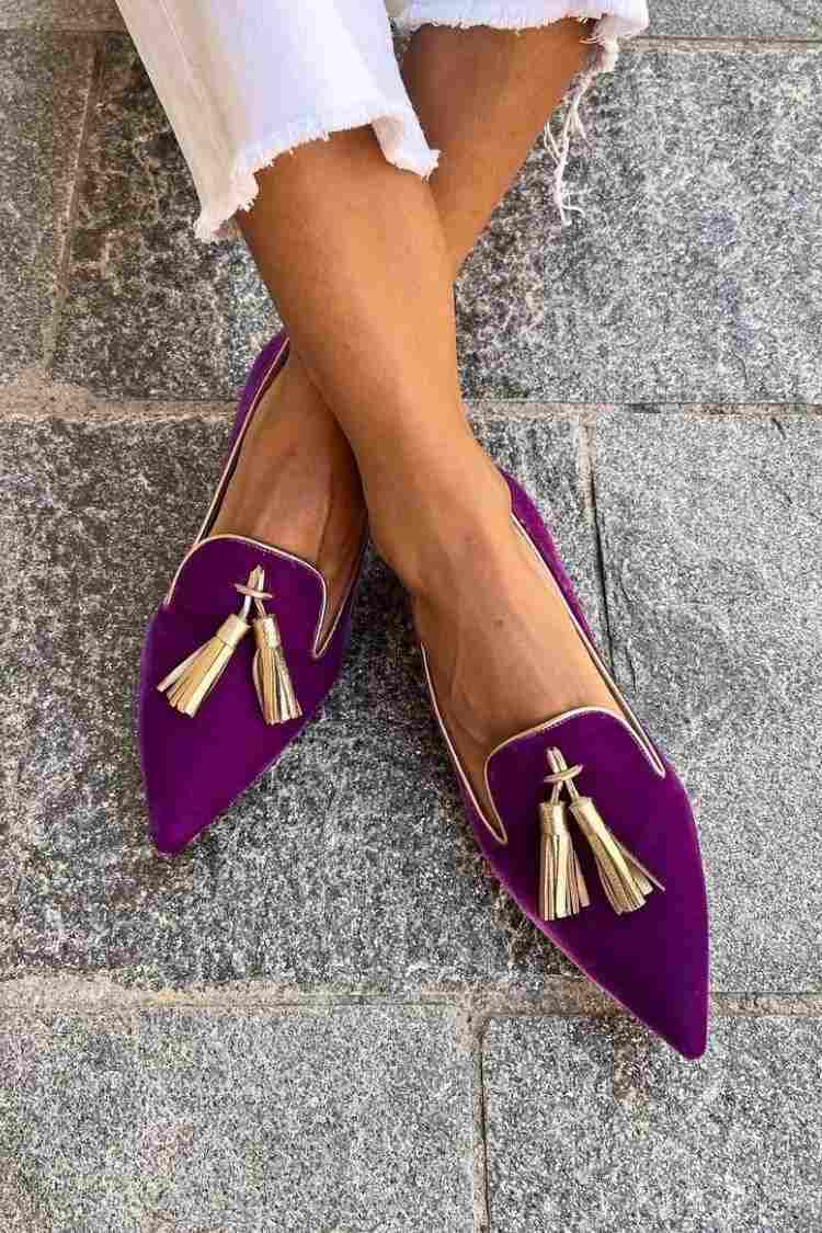 Elegant Tassel Pointed Loafers for Women | Slip-On Chic Flats