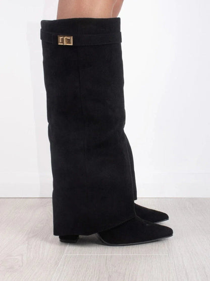 Stylish Knee High Boots for Women | Sleek Pointed Toe & Comfortable Low Heel